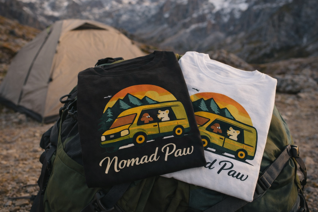 Nomad Paw dans les montagnes