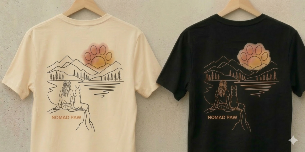 2 coloris tee shirt Nomad Paw